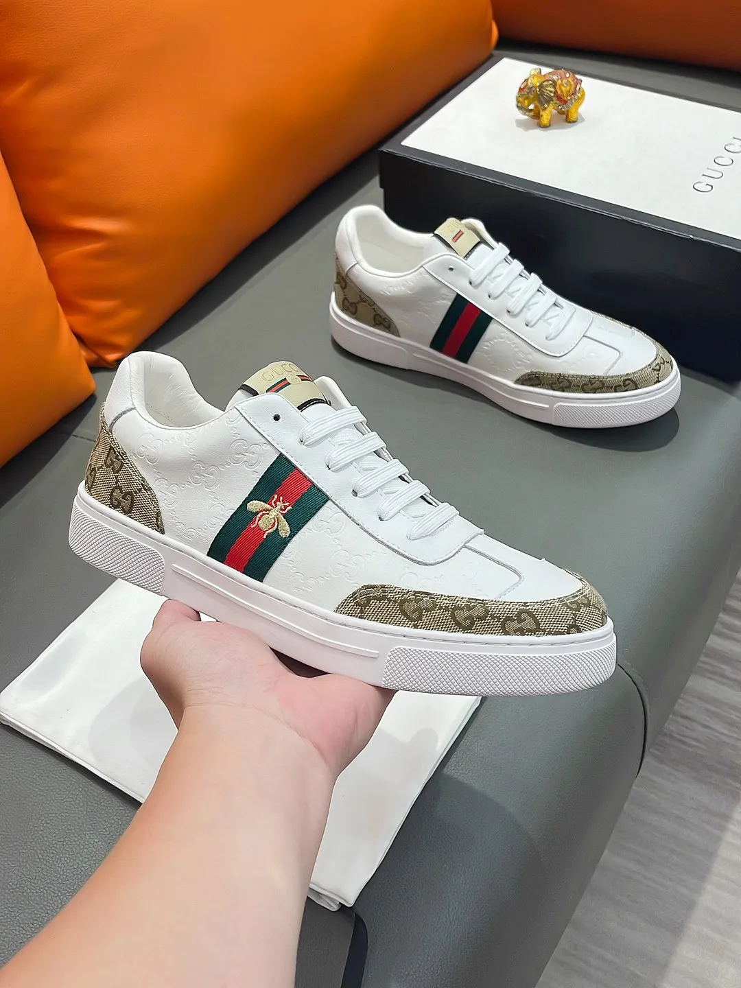Men's shoes GUCCI "Gucci" P400 Regular size: 38-44 (casual shoes) Product materials: Selected cowhide upper, soft sheepskin lining; original outsole.